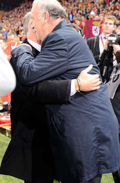 Didier Deschamps and Vicente del Bosque coach of France and