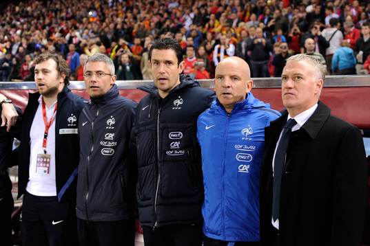 Didier Deschamps coach of France Vicente Calderon stadium