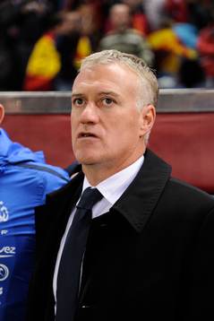 Didier Deschamps coach of France in then Vicente Calderon