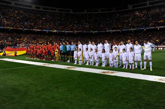 Vicente Calderon stadium in Madrid October 15, 2012. Spain