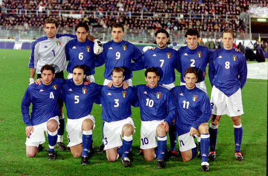 lagbild Italien. Främre rade fr.v. Gianluigi Buffon,