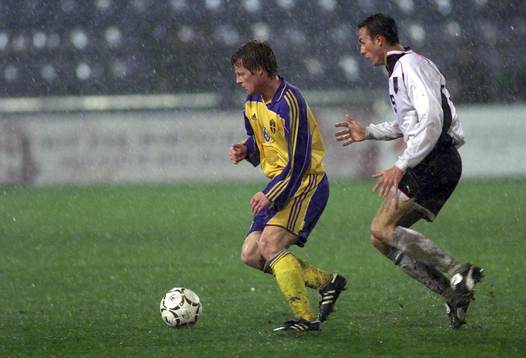 Fotboll, Österrike - Sverige 1-1 ,  Stefan Schwarz steget