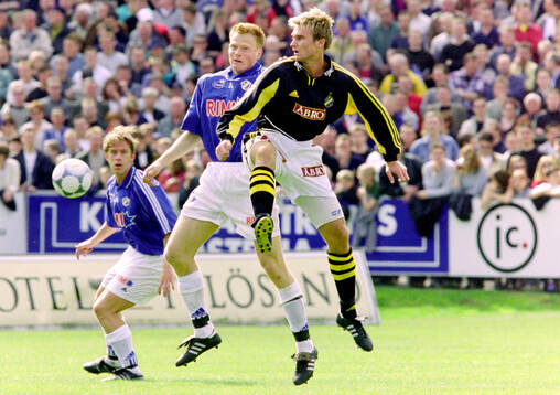 AIK:s Andreas Andersson mot Halmstads Michael Svensson