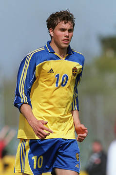 Danmark-Sverige 1-2  (U21) Johan Elmander, Sverige