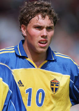 Danmark-Sverige 1-2  (U21) Johan Elmander, Sverige