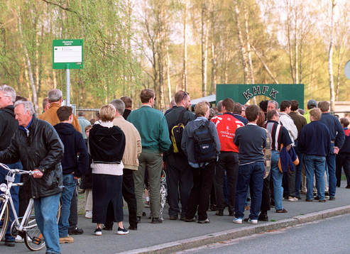 fotboll, div 7 (sju), Kings Head, kö, biljettkö