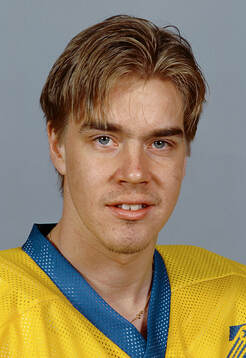 Goaltender Tommy Salo of Sweden poses for a portrait