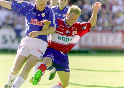 Halmstads Petter Hansson mot Örgrytes Martin Ulander