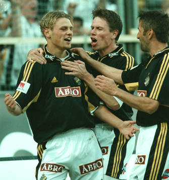 Daniel Hoch, Nebojsa Novakovic och Christer Mattiasson, AIK