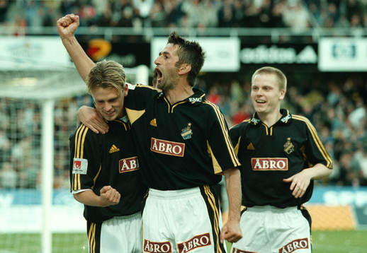 Daniel Hoch, Nebojsa Novakovic och Karl Corneliusson, AIK