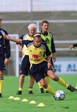 Det var en avspänd och spelsugen Henrik Larsson var