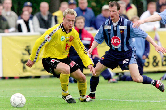 Mjällbys Marcus Ekenberg mot Djurgårdens Niclas Rasck
