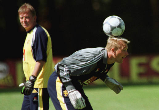 Magnus Hedman och Lennart Ljung, målvaktstränare