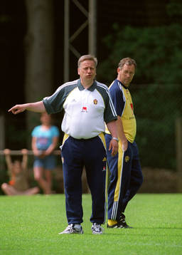 Fotboll, EM. Sverige träning