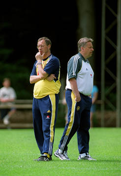 Fotboll, EM. Sverige träning