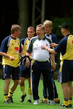 Fotboll, EM. Sverige träning
