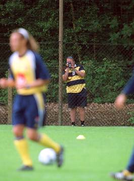 Fotboll,EM. Sverige träning
