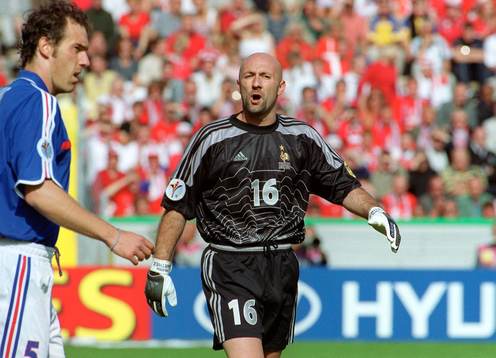 Fabien Barthez och Laurent Blanc, Frankrike