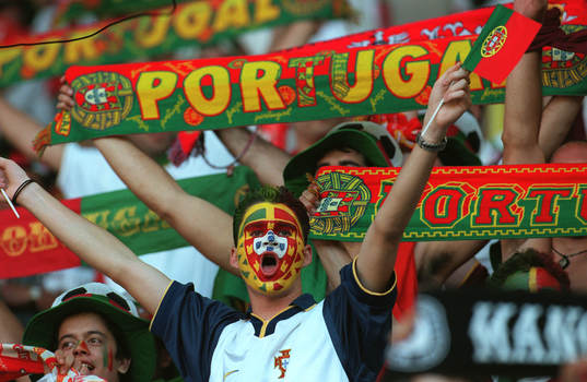 Fotboll, EM. Portugal - England