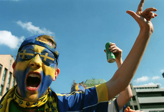 Fotboll, EM. Sverige - Turkiet
