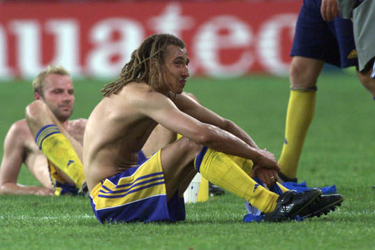 Henrik Larsson och Håkan Mild deppar
