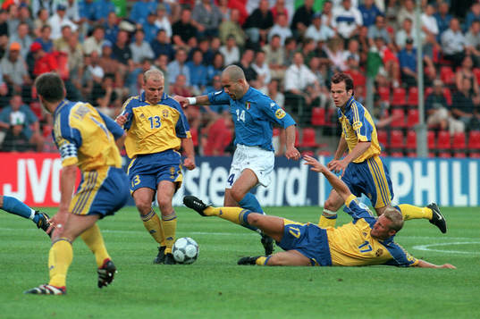 Fotboll, EM. Italien - Sverige