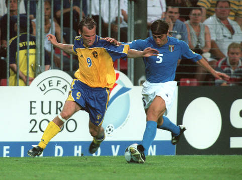 Fotboll, EM. Italien - Sverige