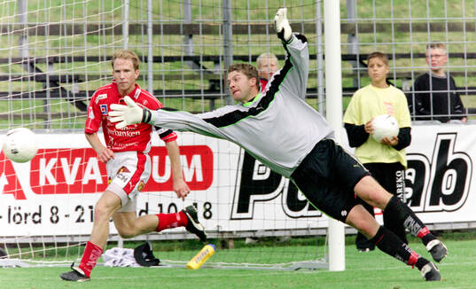 Kalmars målvakt Petter Wastå och Henrik Rydström
