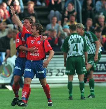 Stig Johansen och Niklas Sandberg, Helsingborg jublar