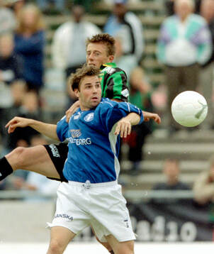 GAIS Magnus Gustafsson mot Trelleborgs Mattias Kronvall