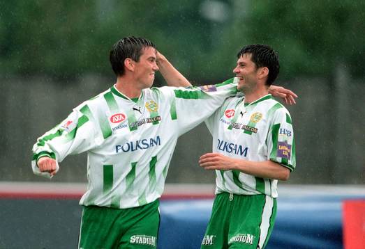 Johan Andersson och Trym Bergman, Hammarby, jublar (jubel)