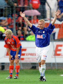 Peter Lennartsson, Halmstad. Christoffer Andersson deppar i