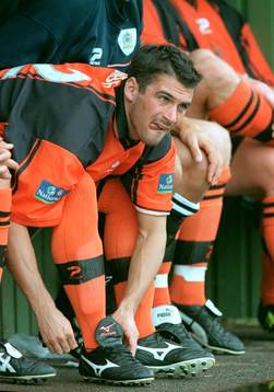 Fotboll, Kristianstad - Stockport. Ali Gibb, Stockport