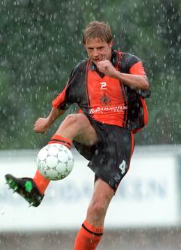 Fotboll, Kristianstad - Stockport. Fredrik Bryngelsson ,