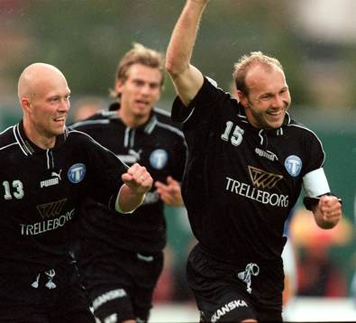 Mikael Danielsson och Tommi Grönlund, Trelleborg (Jubel)