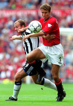 Ronny Johnsen, Manchester och Alan Sherer, Newcastle