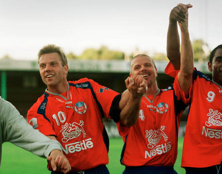 Hans Eklund, Roland Nilsson och Alvaro Santos, Helsingborg