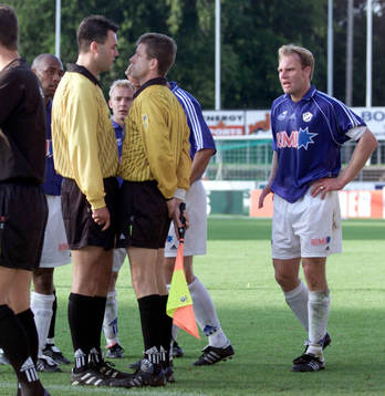 Martin Ingvarsson, domare dömde bort ett Halmstad mål