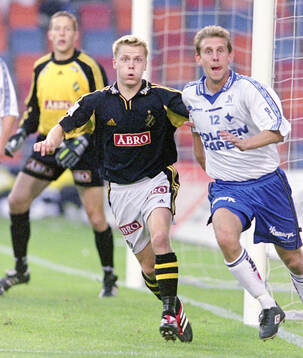 AIK:s Karl Corneliusson mot Norrköpings Mikael Ström