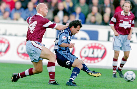 Malmös Peter Sörensen mot Djurgårdens Stefan Rehn