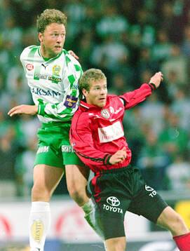 Hammarbys Andreas Bild mot Örebros Per Gawelin