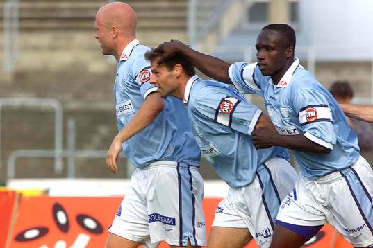Niklas Gudmundsson och Richard Ofeng Mensah, Malmö jubel