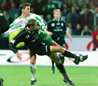 Trelleborgs Mika Kottila mot Hammarbys Johan Andersson