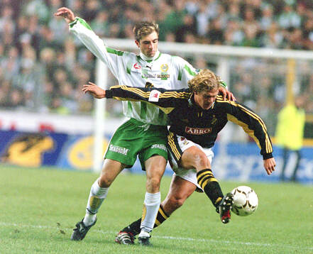 AIK:s Hammarbys Kennedy Bakircioglu mot AIK:s Daniel