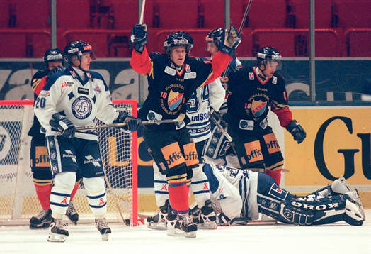 Ishockey, Djurgården - Leksand. Djurgården jubel