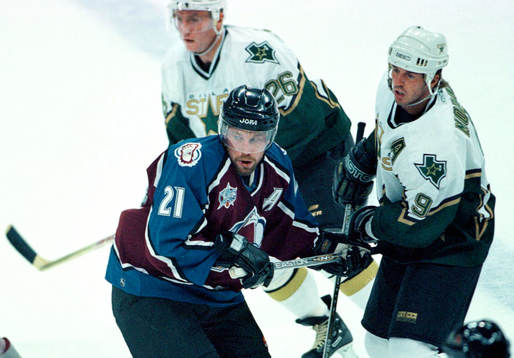 Peter Forsberg, Colorado och Jere Lehtinen och Mike Modano,