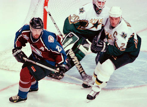 Peter Forsberg, Colorado och Ed Belfour och Derian Hatcher,