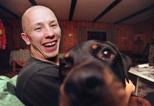 Garret Kusch, Mjällby och rotweilern Thunder (hund,