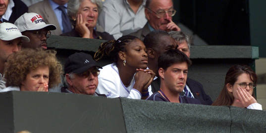 Serena Williams på läktaren