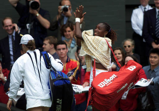 Venus Williams jublar